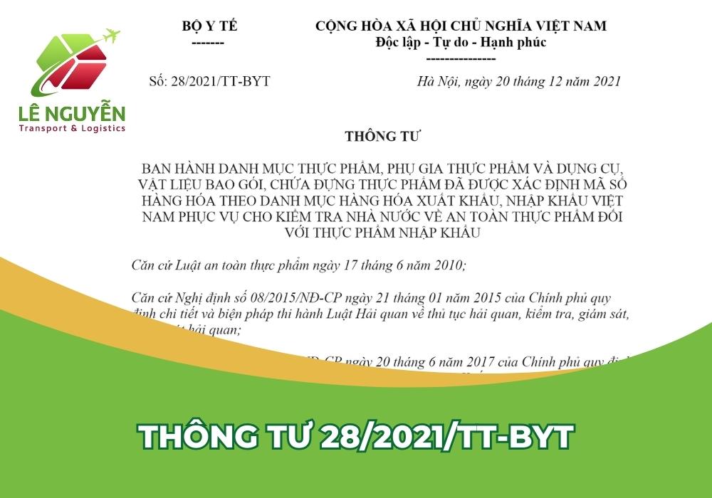 Thông tư 282021TT-BYT