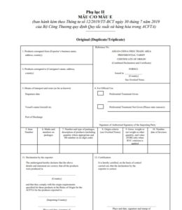 3 Sai Sót Phổ Biến Trong CO Form E - CÔNG TY TNHH GIAO NHẬN VẬN TẢI ...