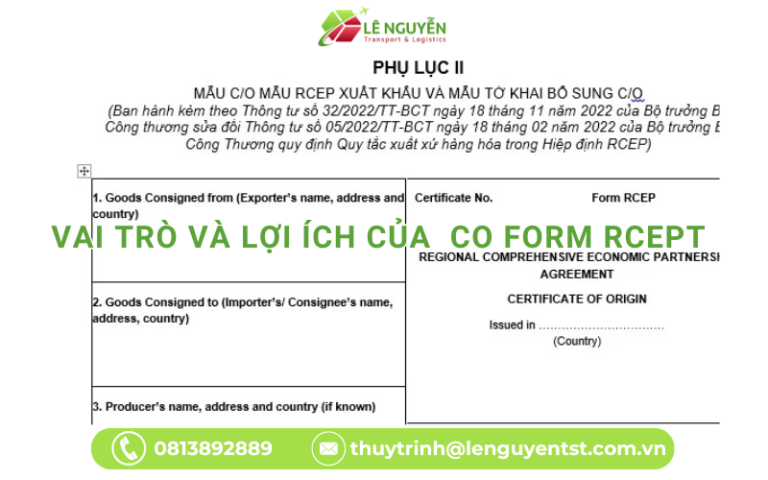 Hướng dẫn chi tiết về CO form Rcept [mới nhất 2024] - CÔNG TY TNHH GIAO ...