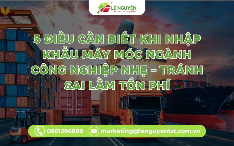 5 Điều Cần Biết Khi Nhập Khẩu Máy Móc Ngành Công Nghiệp Nhẹ – Tránh Sai Lầm Tốn Phí