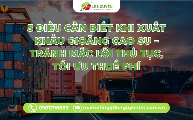 5 Điều Cần Biết Khi Xuất Khẩu Gioăng Cao Su – Tránh Mắc Lỗi Thủ Tục, Tối Ưu Thuế Phí