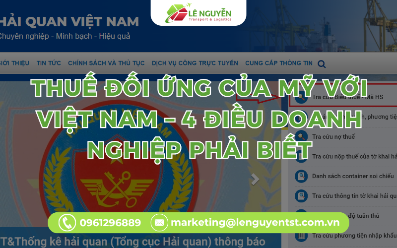 Thuế Đối Ứng Của Mỹ Với Việt Nam – 4 Điều Doanh Nghiệp Phải Biết