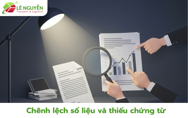 Chênh lệch số liệu và thiếu chứng từ