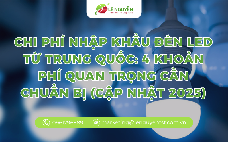 thuế nhập khẩu đèn LED, thuế VAT đèn LED, phí kiểm tra chất lượng đèn LED, nhãn năng lượng đèn LED