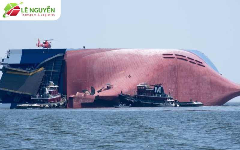 1. Rủi ro tai nạn trong vận chuyển hàng đường biển nội địa