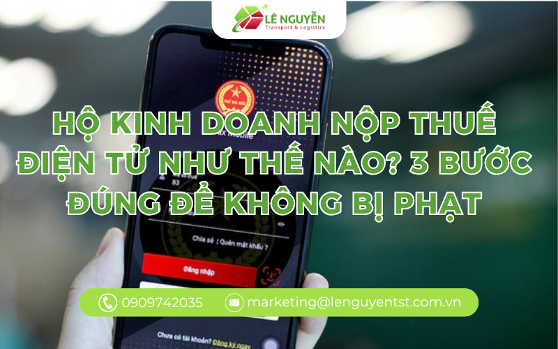 Hộ kinh doanh nộp thuế điện tử như thế nào? 3 bước đúng để không bị phạt