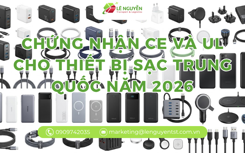 Chứng nhận CE và UL cho thiết bị sạc Trung Quốc năm 2026