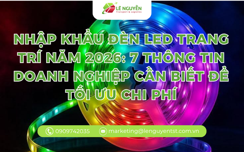 Nhập khẩu đèn LED trang trí năm 2026: 7 thông tin doanh nghiệp cần biết để tối ưu chi phí