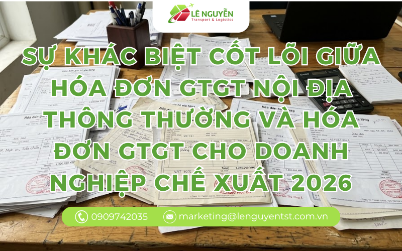 Sự Khác Biệt Cốt Lõi Giữa Hóa Đơn GTGT Nội Địa Thông Thường Và Hóa Đơn GTGT Cho Doanh Nghiệp Chế Xuất 2026