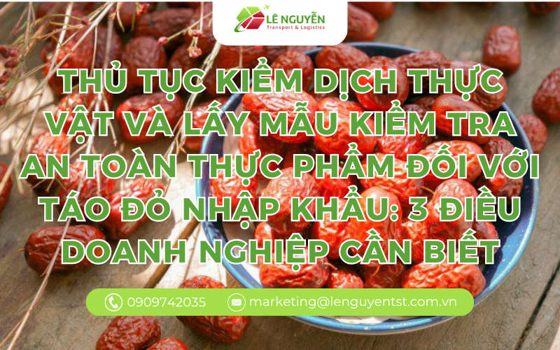 Thủ Tục Kiểm Dịch Thực Vật Và Lấy Mẫu Kiểm Tra An Toàn Thực Phẩm Đối Với Táo Đỏ Nhập Khẩu: 3 Điều Doanh Nghiệp Cần Biết